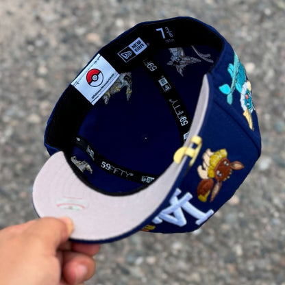 NEW ERA LA DODGERS X POKÉMON BLUE EMBROIDERED CASUAL BASEBALL CAP